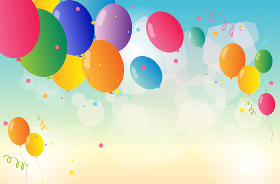 A stationery with colorful balloons