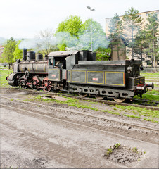 Fototapeta na wymiar steam locomotive (126.014), Resavica, Serbia