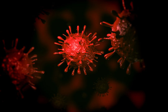 illustration of h1n1 virus in high details