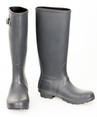 gray rubber boots