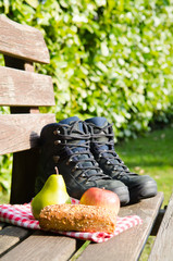 picknick bei einer wanderung