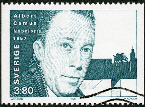 SWEDEN - 1990: shows Albert Camus, Nobel Laureate in Literature