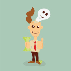 businessman earning Money from ideas
