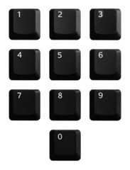 Numbers of black keyboard - 51074770