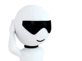 3d small people in confusion