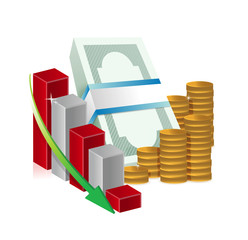 failing graph crisis illustration design