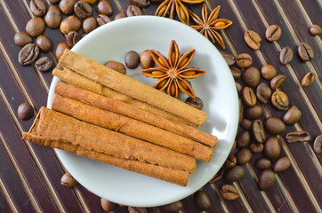 coffee and aroma spice