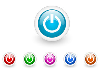 power vector glossy web icon set