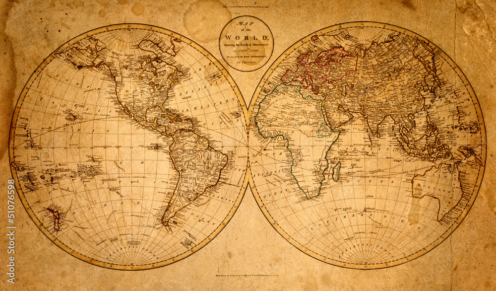 Poster old map 1799