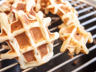 Small waffles isolated