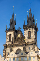 Fototapeta na wymiar Our Lady Before Tyn Church in Prague