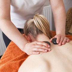 Obraz na płótnie Canvas Spa. Stone Massage