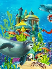 Foto op Plexiglas Het onderwaterkasteel - prinsesserie © honeyflavour