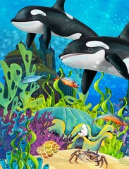 Obraz na płótnie Canvas The underwater castle - princess series