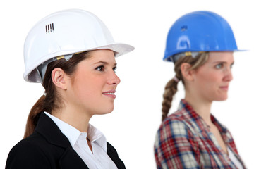 Female architect and builder