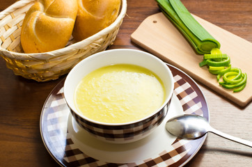 Fresh leek soup