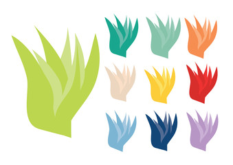 Trend of color and logo form Grass