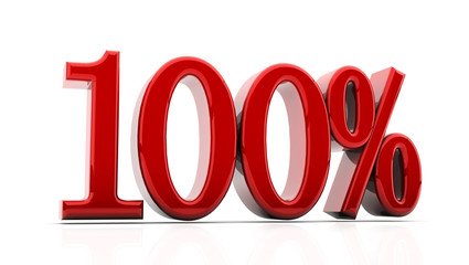 Hundred percent in 3d