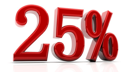 Twenty five percent in 3d