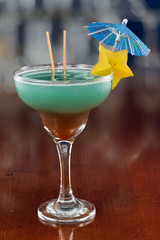 blue hawaiian tropical cocktail