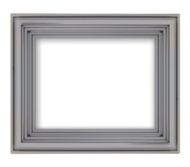 blank metallic grey decorative rectangular frame