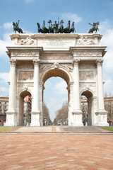 Fototapeta premium arco della pace napoleonico milano italia