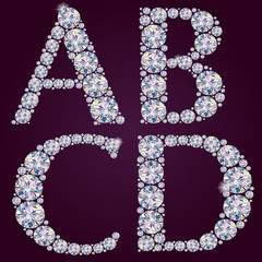 Alphabet of diamonds ABCD