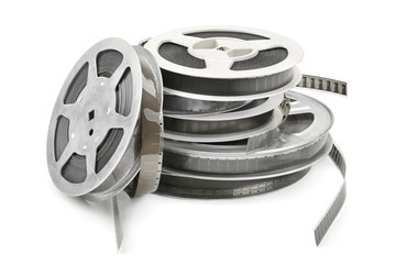 Obraz premium Old film strip isolated on white background