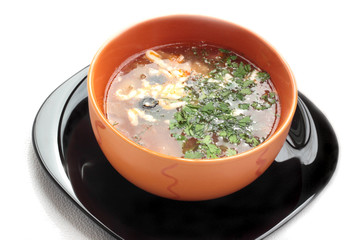 Soup plus sour cream.