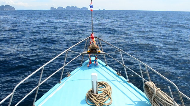 ferry boat sail to phi phi island of phuket thailand