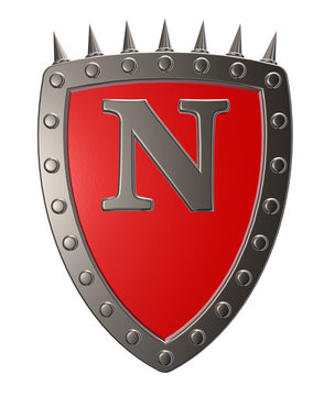 Shield With Letter N