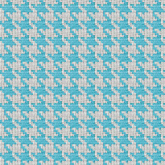 Blue and White Houndstooth