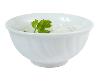 rice extract plate long macaroni isolated on white background cl
