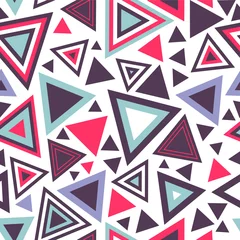 Photo sur Aluminium Zigzag Modèle sans couture abstrait coloré avec des triangles