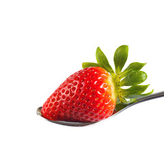 strawberry on white