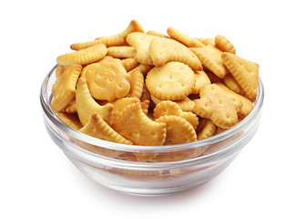 Cookies in a glass bowl
