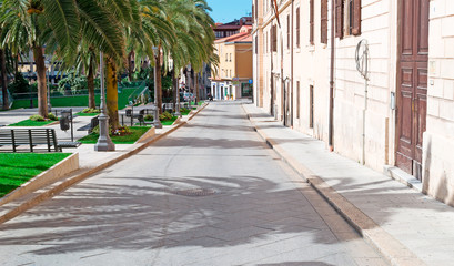 desert street in Sassari