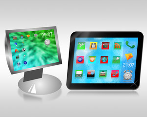Monitor and tablet