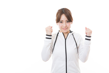 スポーツをする女性