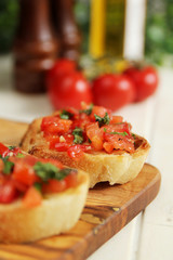 Bruschettas appetizer
