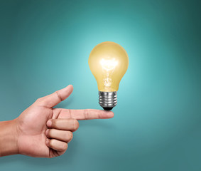 light bulb in a hand