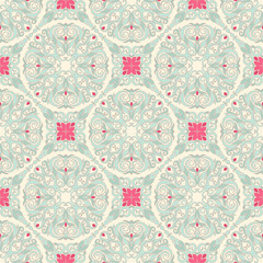 seamless leaf blue pattern