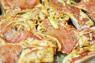 marinated pork meat shashlik