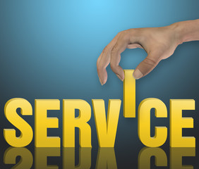 Customer service concept