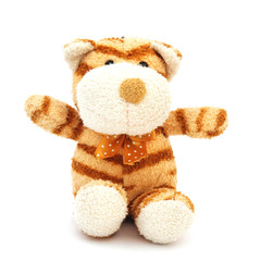 tiger doll on white background