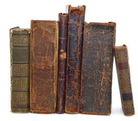 Old books isolated vertical