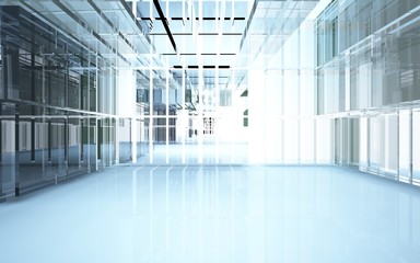 abstract interior of  glass blocks