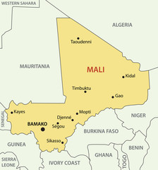 Republic of Mali - vector map - 51099559