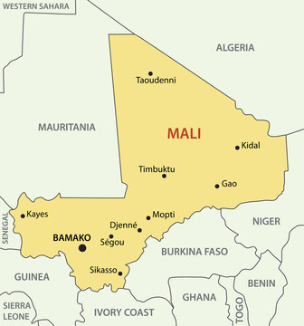 Republic of Mali - vector map
