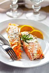 Salmon with Dressing